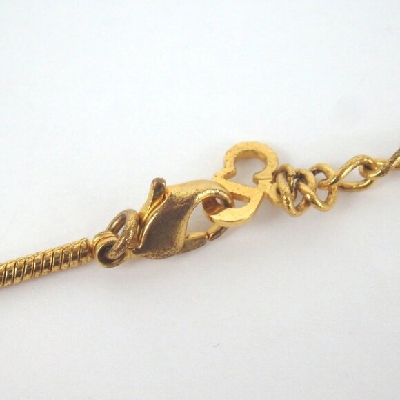 Authentic Christian Dior D logo Necklace metal [Used] - Picture 7 of 9